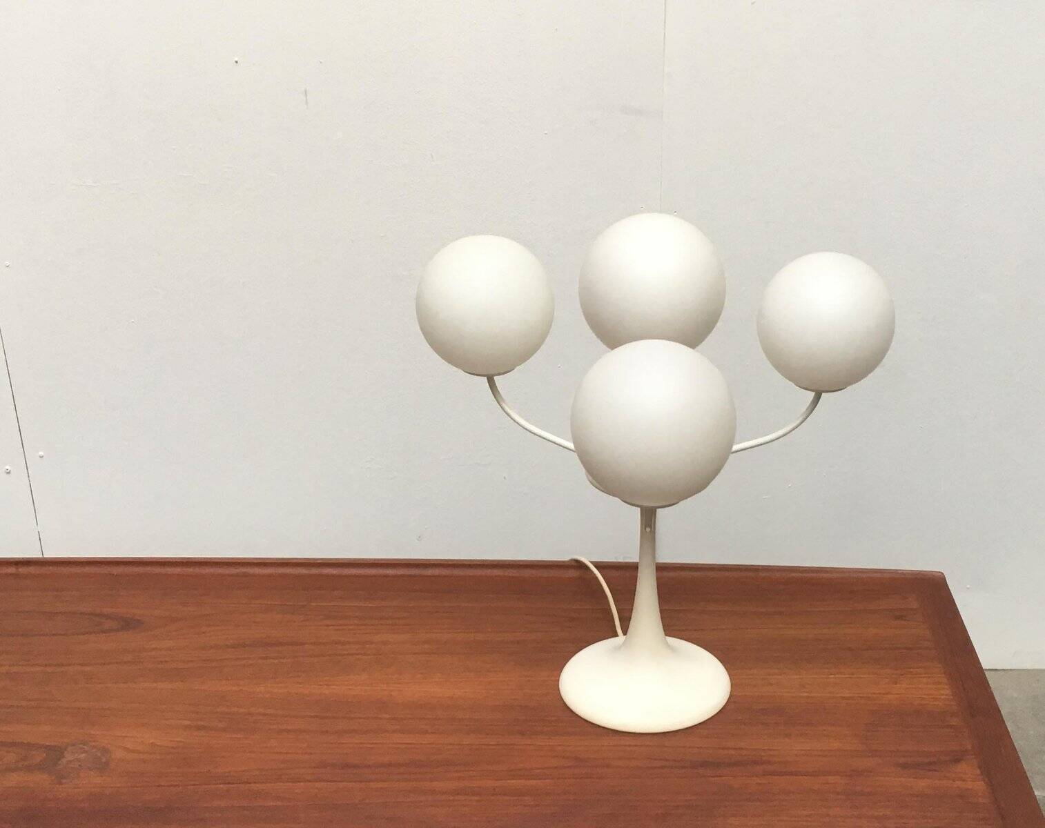 Table lamp in glass and metal by E.R. Nele for Temde, 1960s