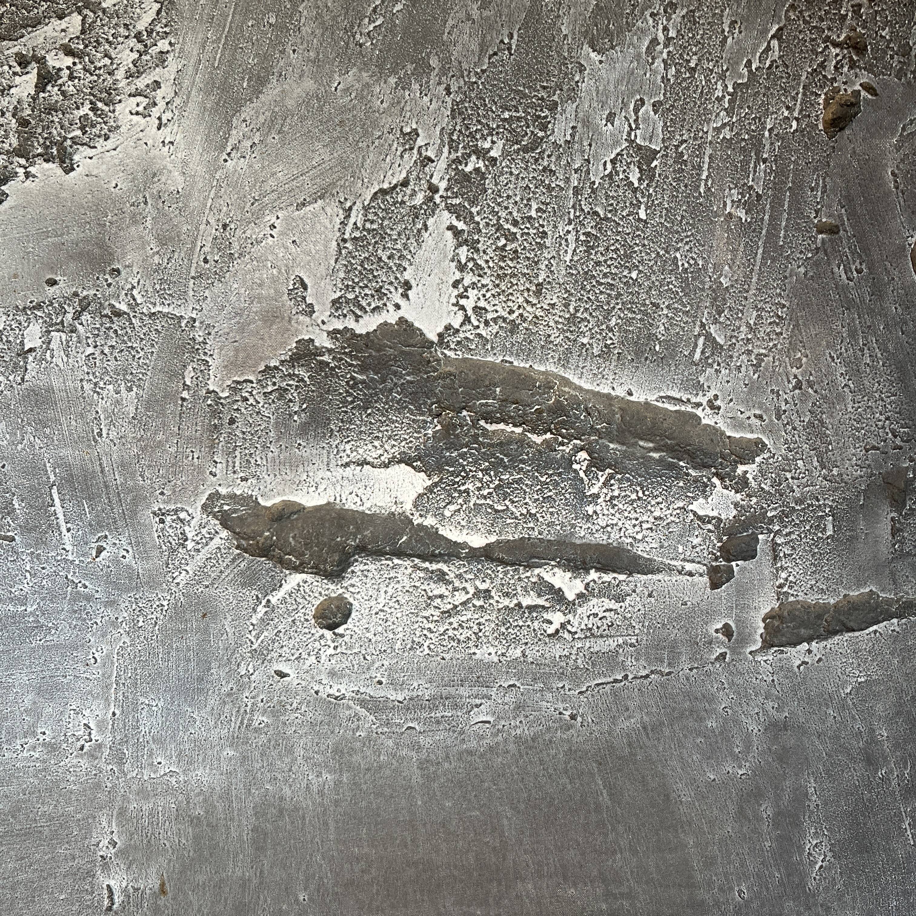 Brutalist abstract painting, louis-marie londot, oil on canvas 1964