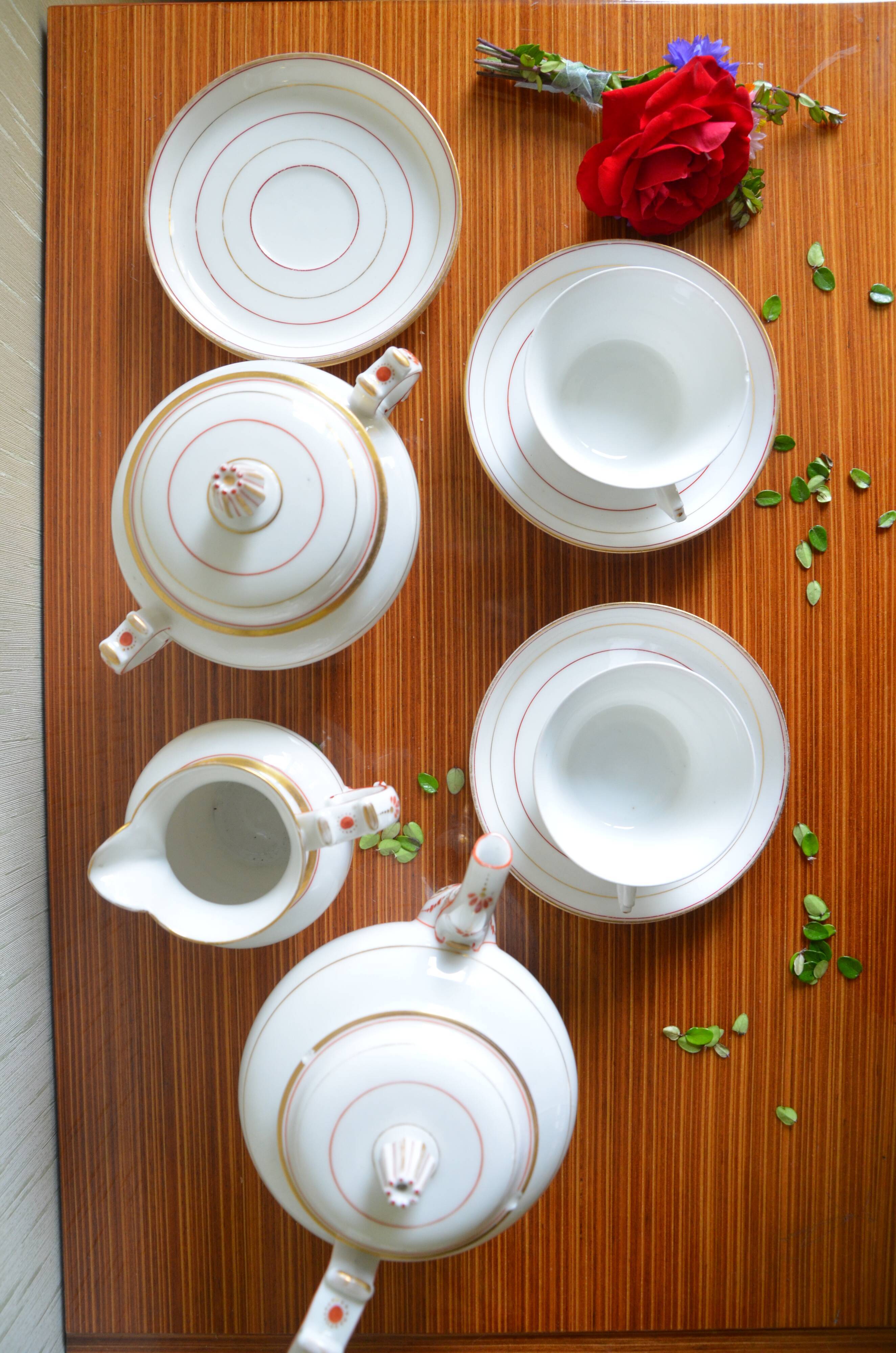 Fine porcelain tea set