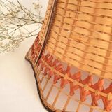 Vintage woven wicker pendant light