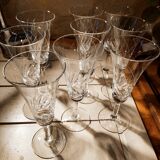 9 crystal champagne flutes