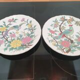 2 Japanese plates with Parrots