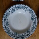 6 mismatched hollow plates Terre de fer