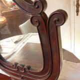 Napoleon III dressing table with mirror in mahogany veneer