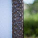 Repelled brass mirror, 74x43cm