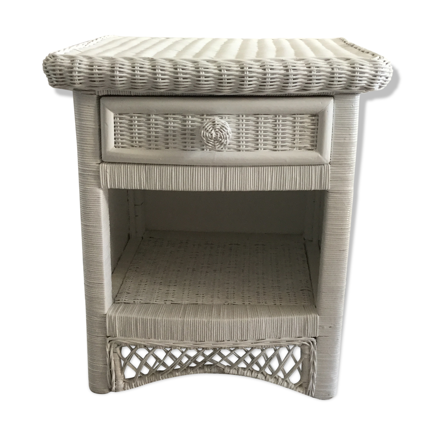 Rattan bedside table