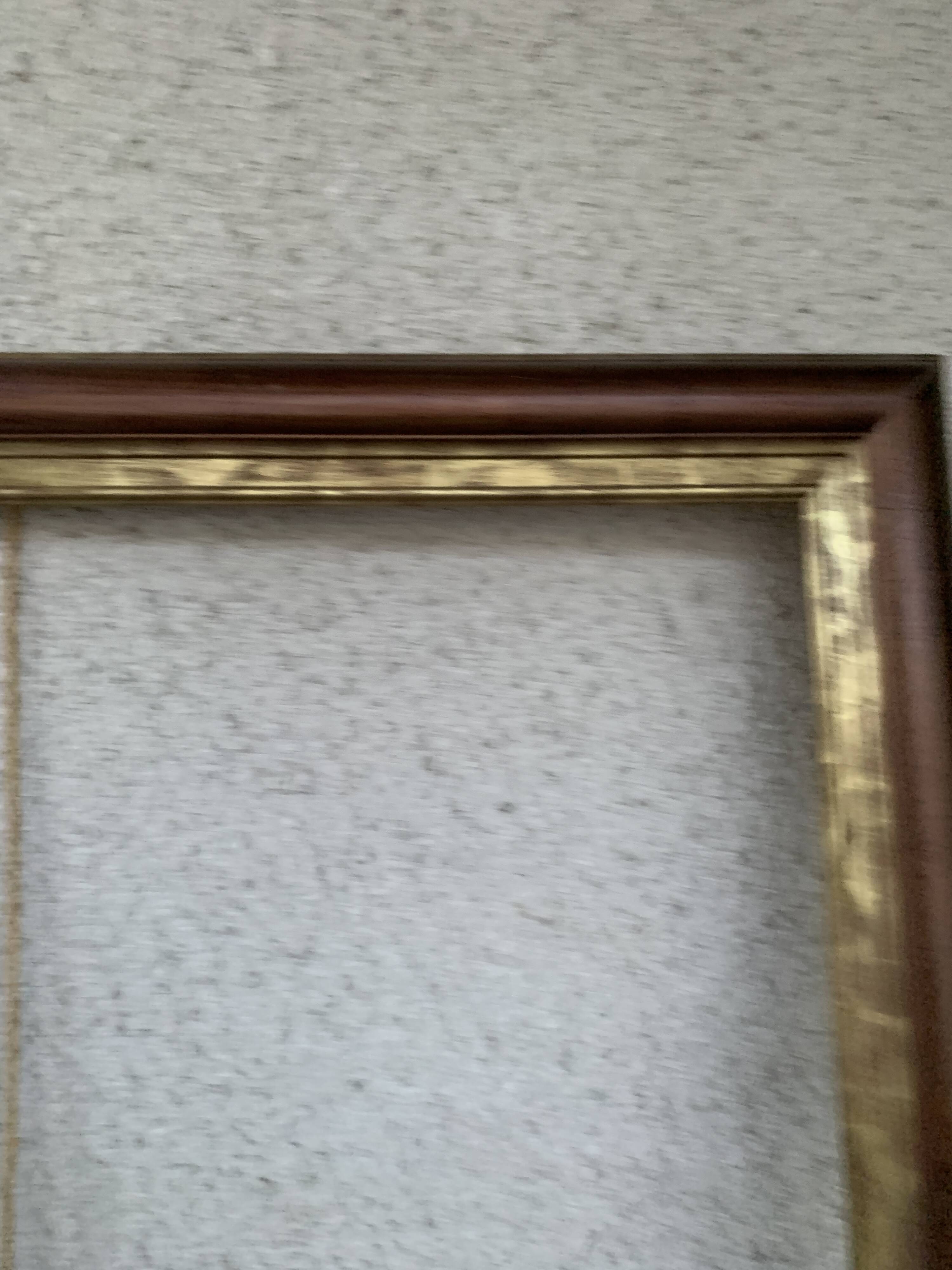 Antique style rectangular wooden frame 62 x 53 cm