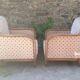Pair of beech armchairs 1930