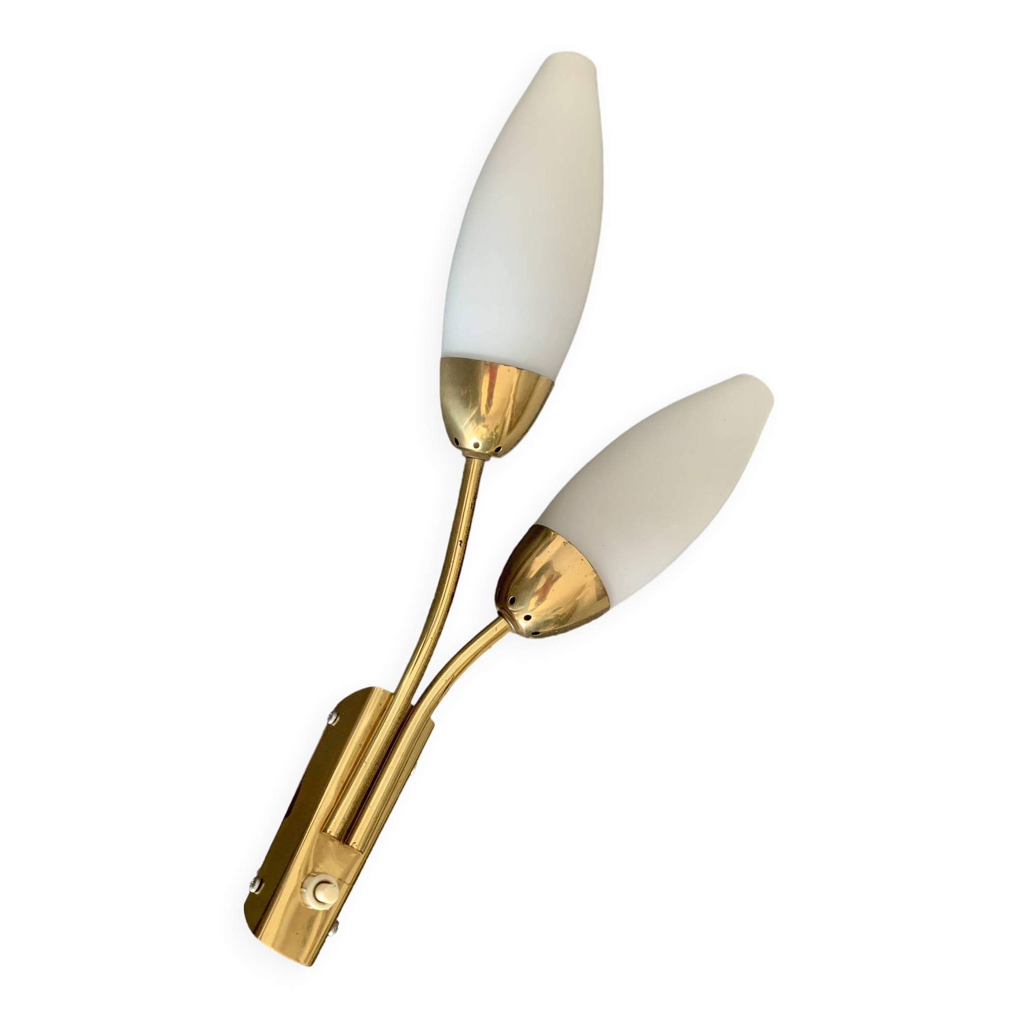 Wall lamp with glass shades, 1960s