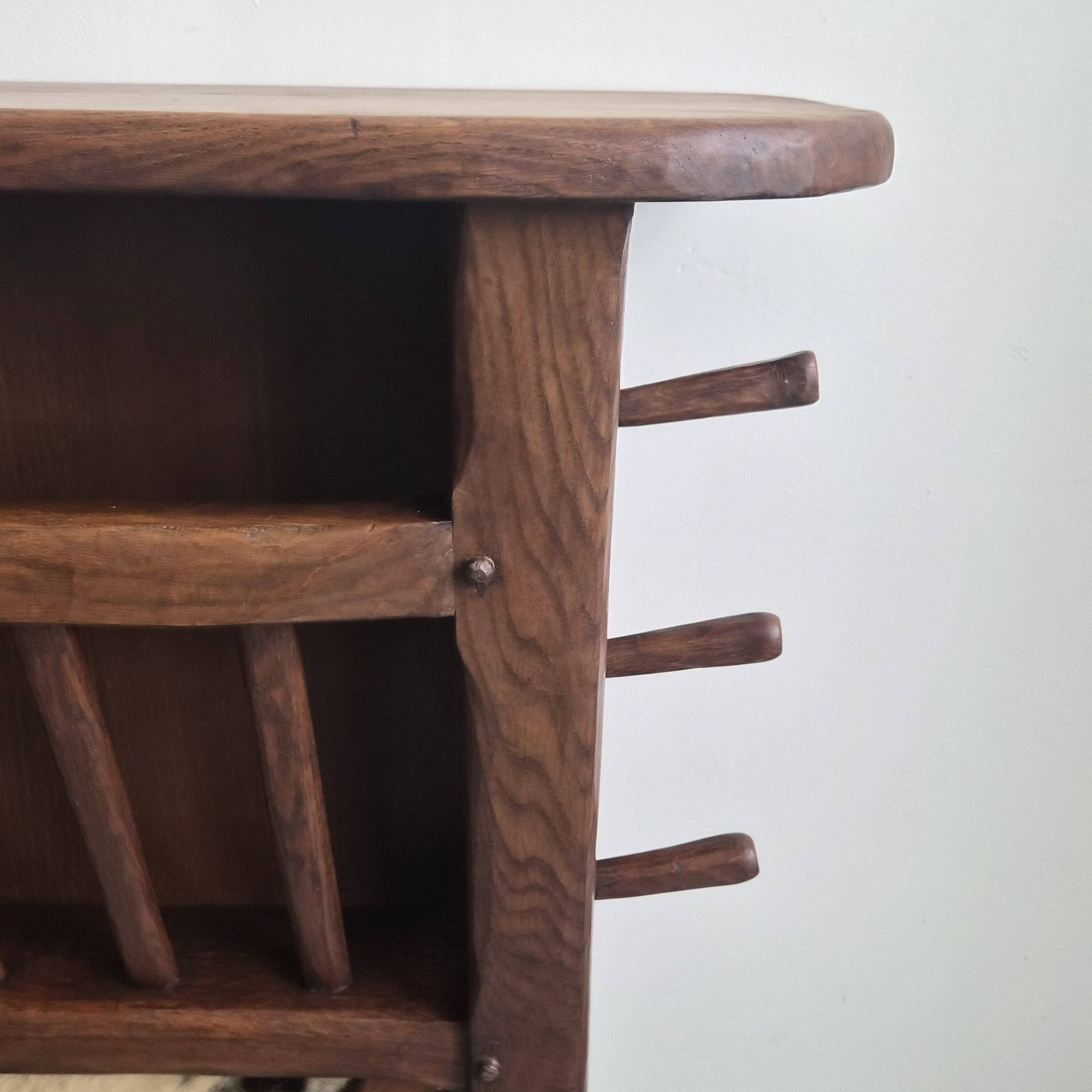 1970s vintage brutalist bar and stools