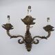 2 bronze wall lights