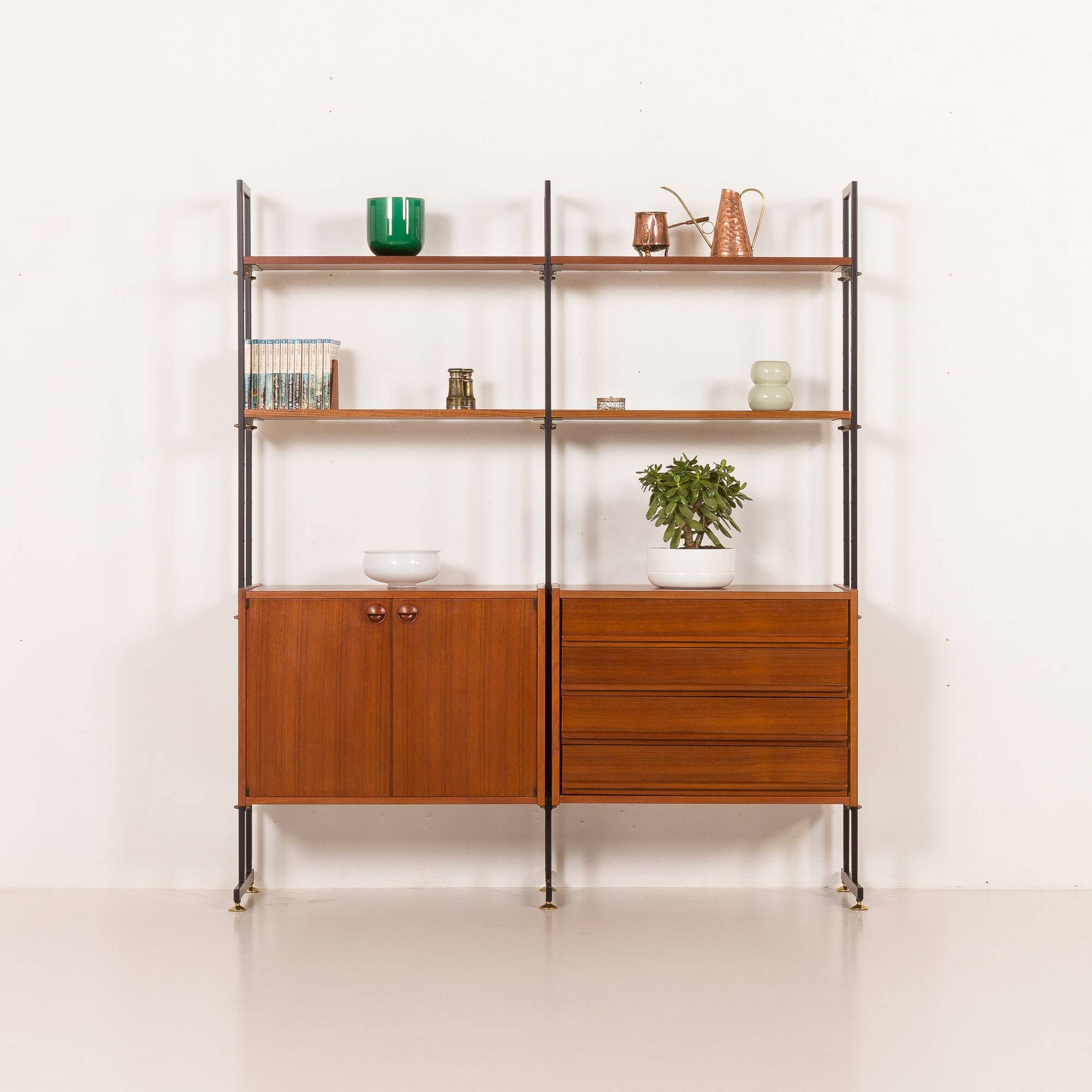 Italian vintage free standing wall unit or room divider by IMB , 1970s
