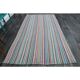 1970s Vintage Turkish Oushak Handmade Wool Cotton Blue Runner Rug 164x294