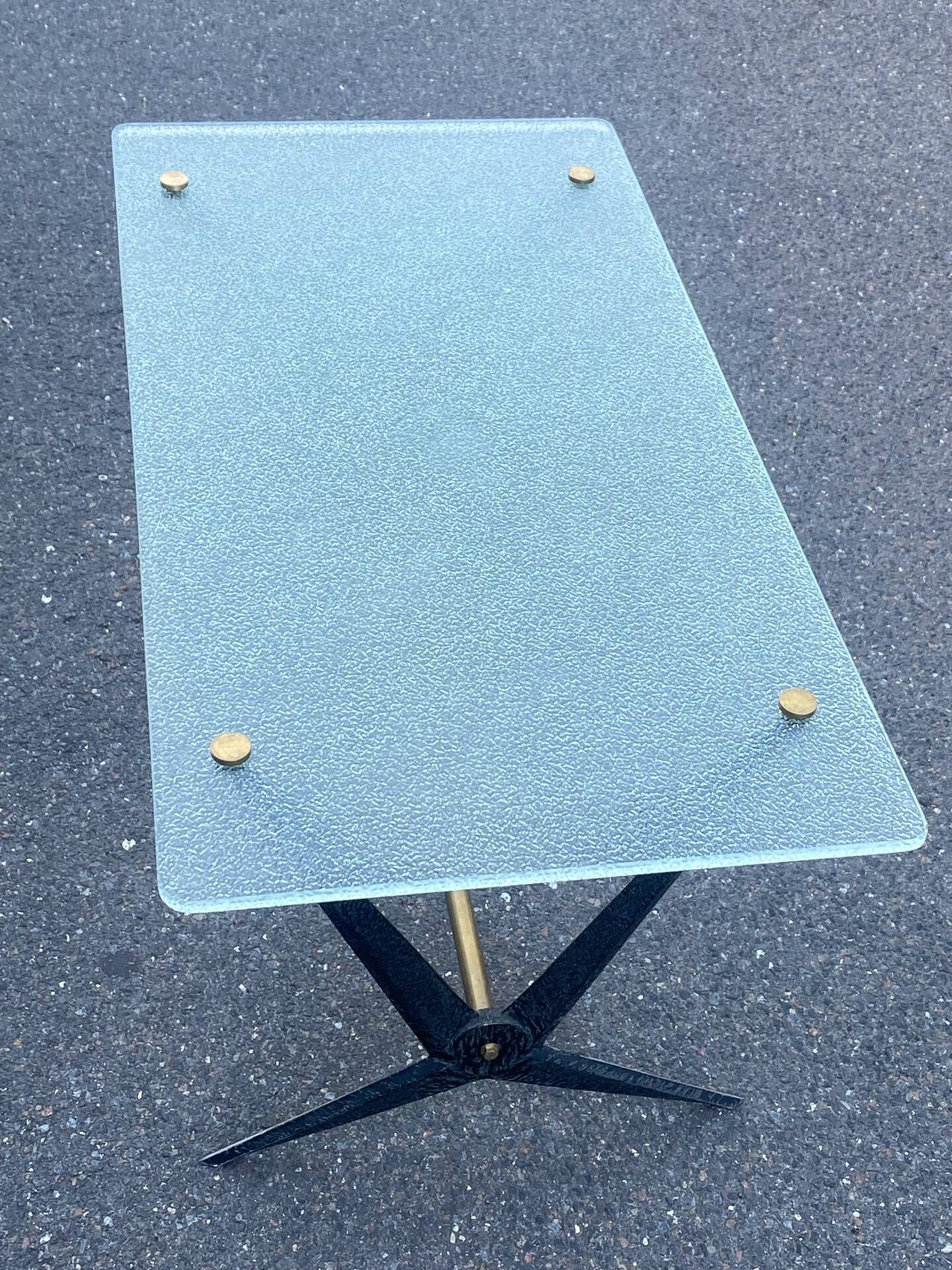 Table bas en verre 