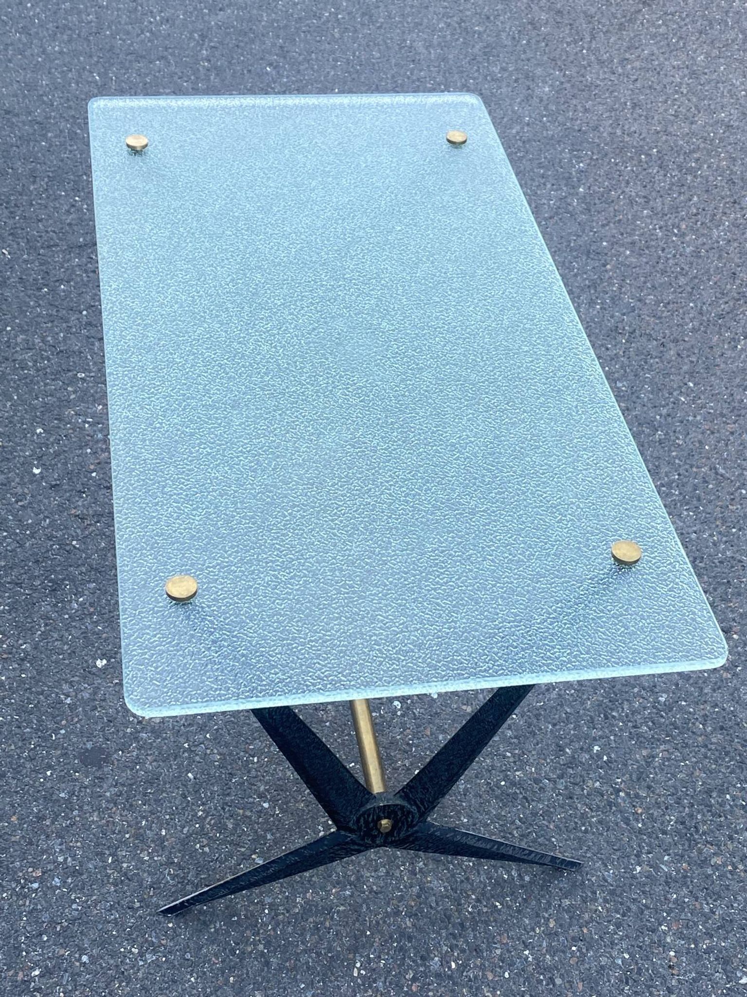 Glass coffee table