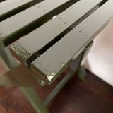 Vintage slatted fishing stool