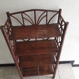 Bamboo and rattan bookcase from the 50s