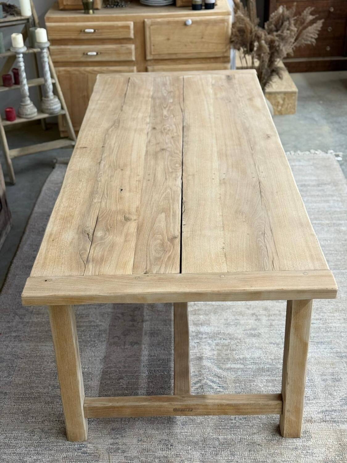 large solid oak farmhouse table