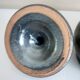 Black metal glazed ceramic bonbonnière, signed Jean Marais Vallauris