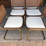 6 chaises cesca Marcel Breuer Italie 1970