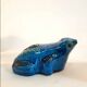 Vintage frog statue, Aldo Londi for Bitossi, Rimini blu series.