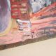 Painting signed Patrice Landauer, vintage painting, painting on wood panel