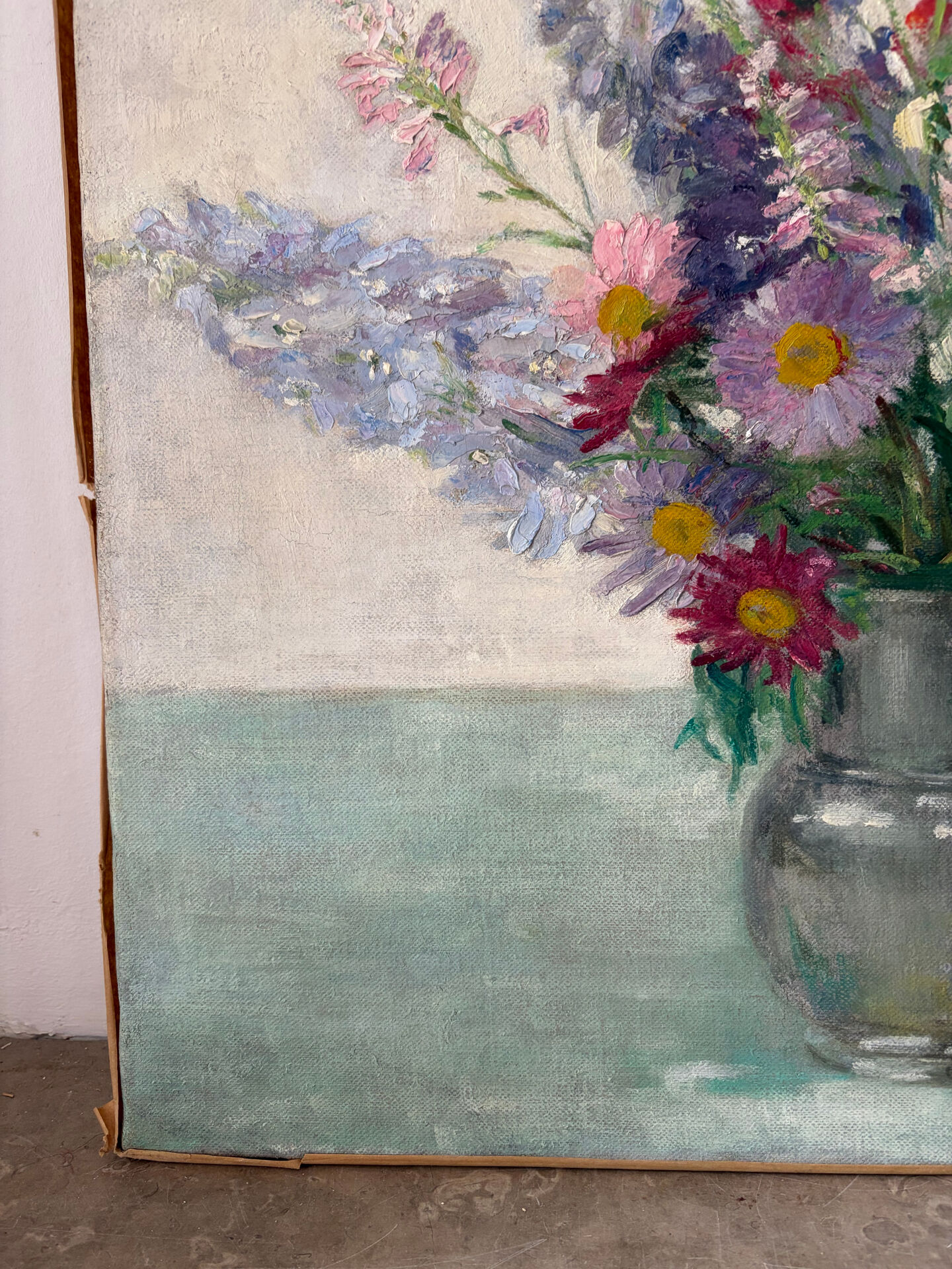 Bouquet de printemps, huile sur toile signée 1964