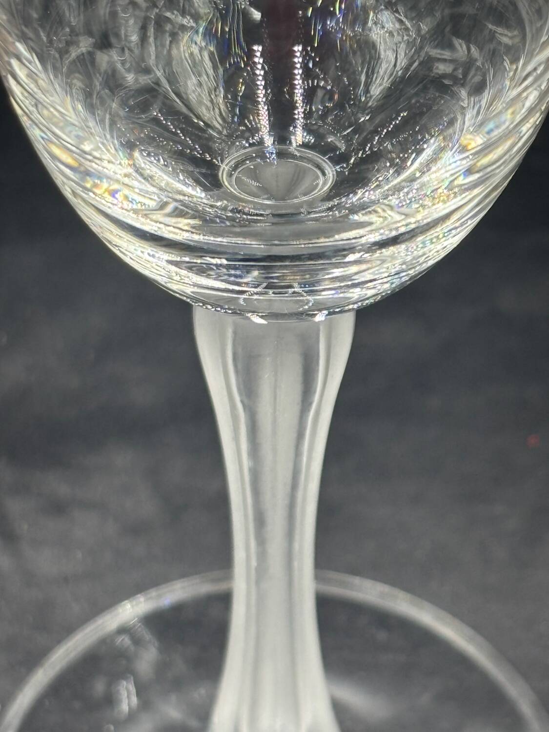 Lalique Royal signed champagne flutes