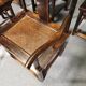 6 chaises d'appoint vintage orientales asiatiques chinoises brunes à dossier haut. 2 x fauteuil / 4 x sans