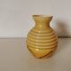 yellow and beige opaline vase from the 1950s
