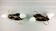 Arlus black and brass opaline sconces 1960