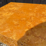 Set coffee table and its broussin cube bramble wood