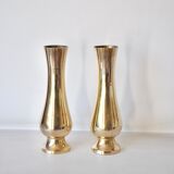 2 brass vases