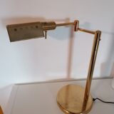 Golden metal reading lamp 2 articulated arms