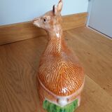 Terrine ceramic doe signed Caugant