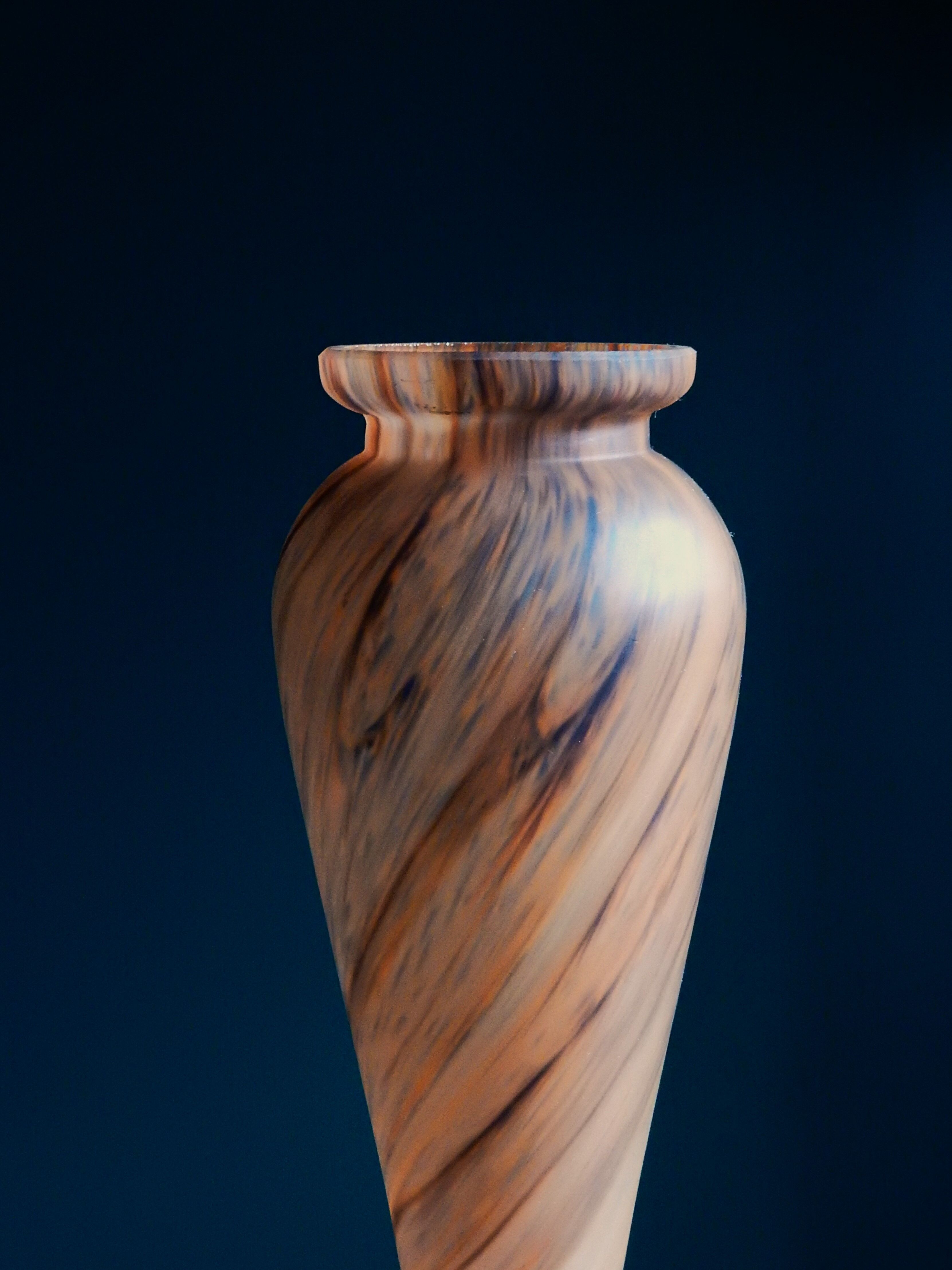 Art Nouveau vase in frosted glass paste