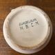 Cup and saucer old Iron earth stamped H.B.C.M Guadeloupe decoration flowers blue-green