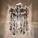 Pair of midcentury wall lamps Kalmar, ice glass, Austria, 1960s