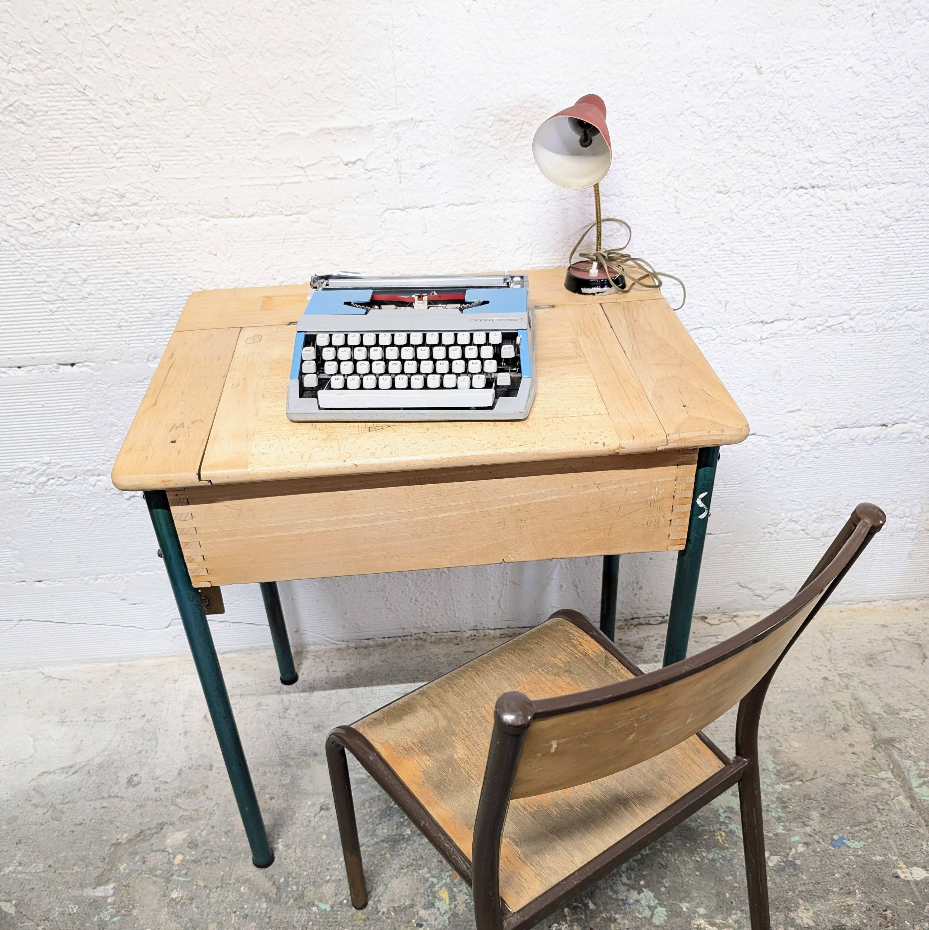 School desk with chest