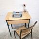 School desk with chest