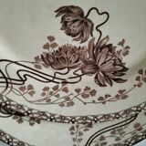 Set of 4 Sarreguemines plates, Royat model, 19th century, early 20th century