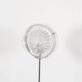 Lampadaire vintage italien "eye" en chrome, verre de Murano et marbre, 1970s