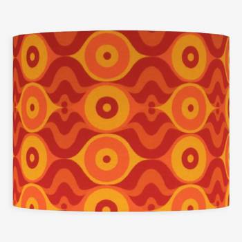 Abat-jour Diablotin H35 D45 - tissu orange vintage