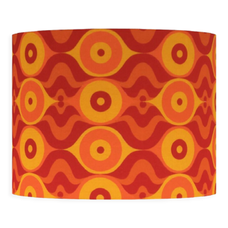 Lampshade Diablotin H35 D45 - vintage orange fabric