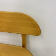 Banc en bois massif vintage danois Ansager Mobler, années 1970