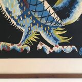 Print depicting a rooster. French work signed by Jean Lurçat. Around 1970.