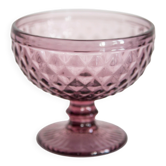 Vintage purple glass sugar bowl from the mid-century, Italy, 1960s.