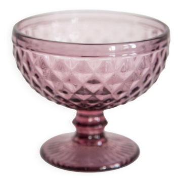 Vintage purple glass sugar bowl from the mid-century, Italy, 1960s.