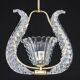 Charming Murano Glass Art Deco Pendant Chandelier by Ercole Barovier, 1940s