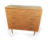 Commode furniture sideboard light wood 4 drawers Scandinavian vintage